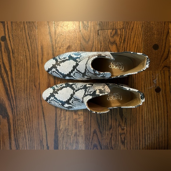 Franco Sarto Snakeskin Heeled Boots - Picture 4 of 8